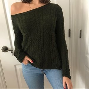 Khaki knit sweater